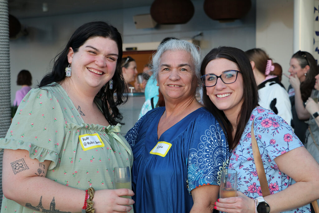 Book lovers connecting during a romance books cruise experience with LoveLit Cruise